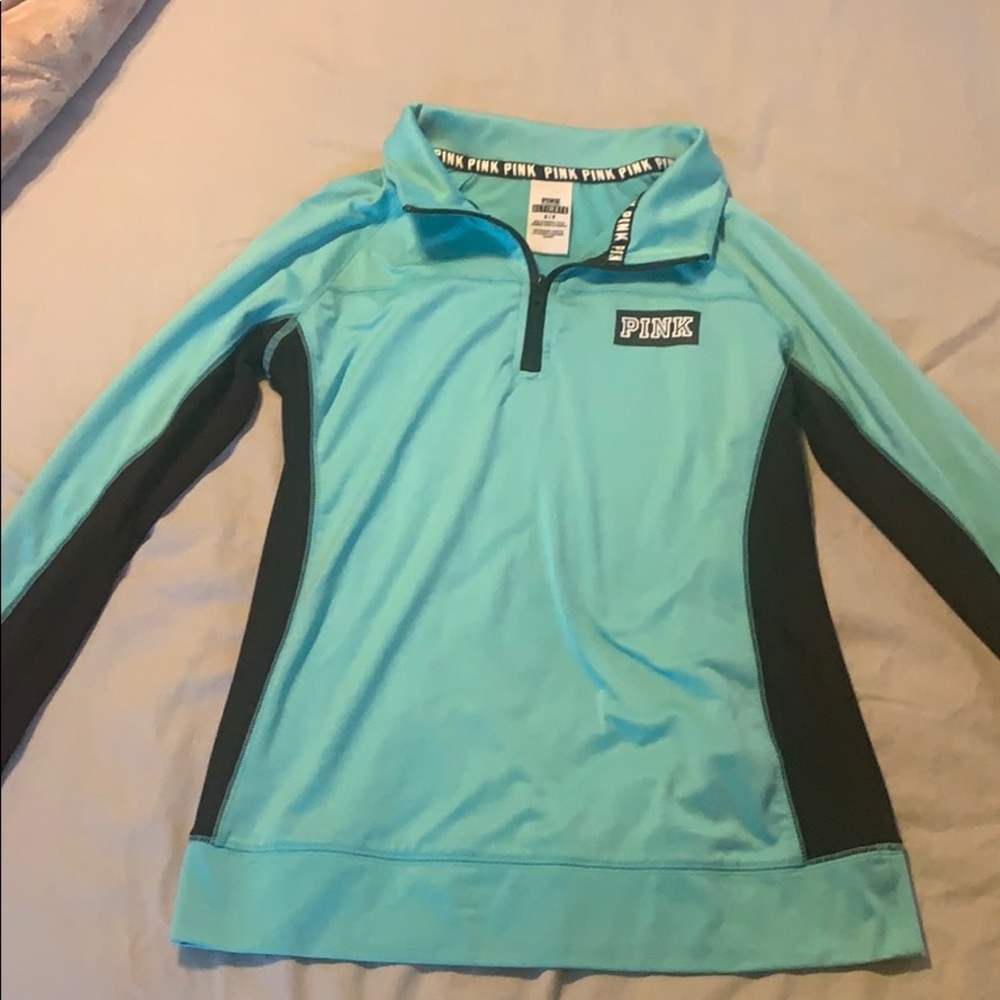pink quarter zip jacket